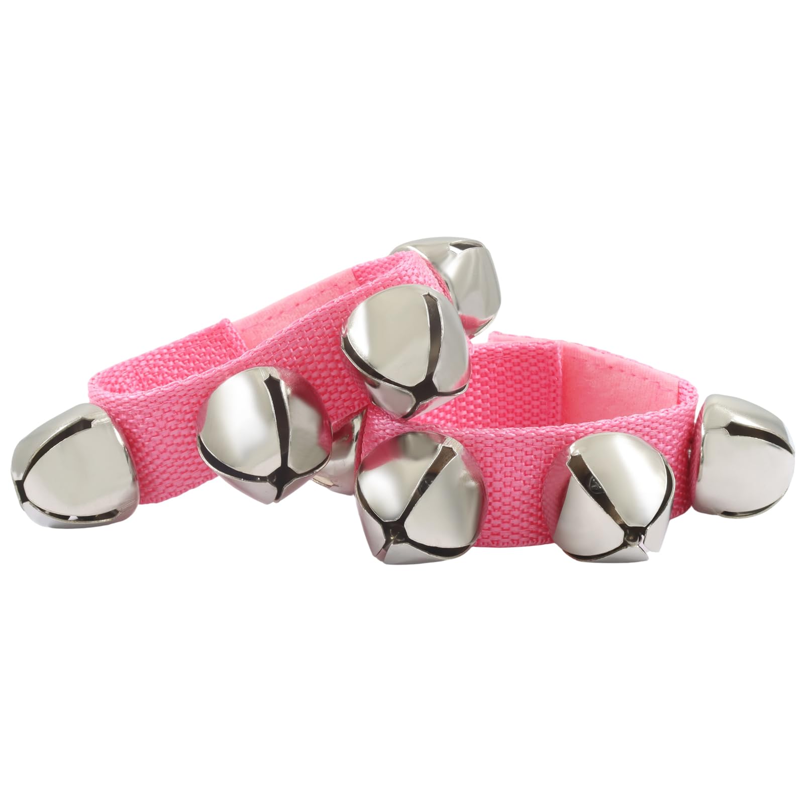 Auvotuis 2 Pcs Adjustable Hand Wrist Bells Triggers, Pink