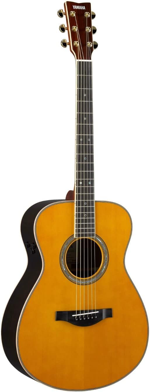 Yamaha LS-TA VT L-Series Transacoustic Guitar with Hard Gig Bag – Concert Size, Vintage Tint