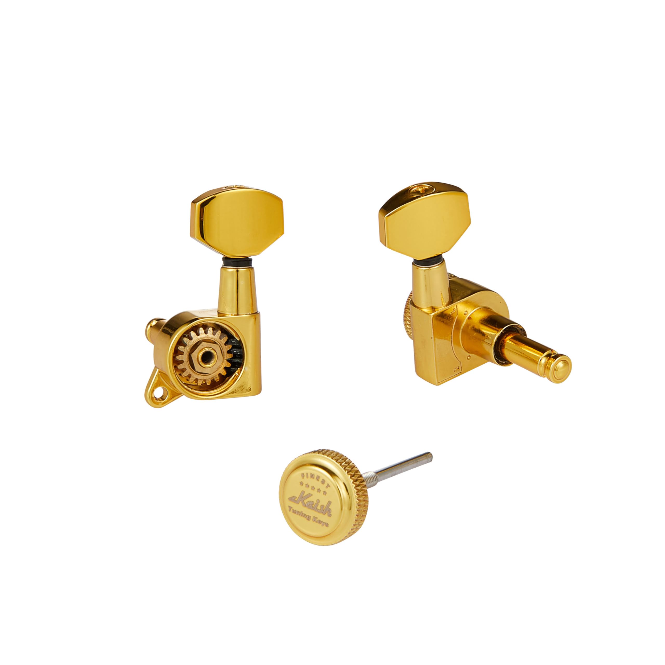 Guitar Locking Tuners 18:1 Guitar Tuning Keys Pegs Locking Tuning Machines Heads for Strat/Tele/Les Paul Electric/Acoustic Guitars Gold Left
