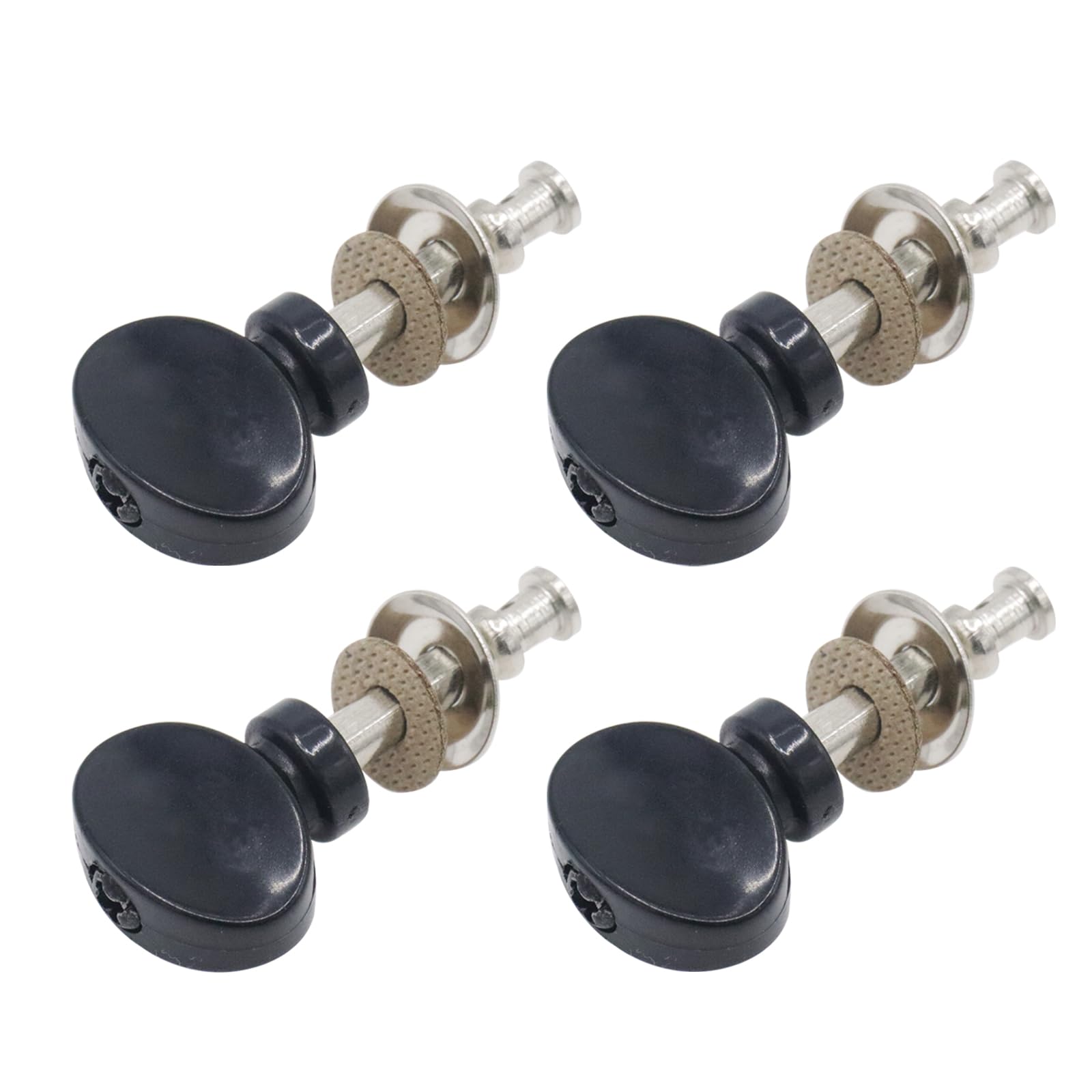 CashBeat 4Pcs Ukulele Tuning Pegs, Black Metal Machine Heads Tuners