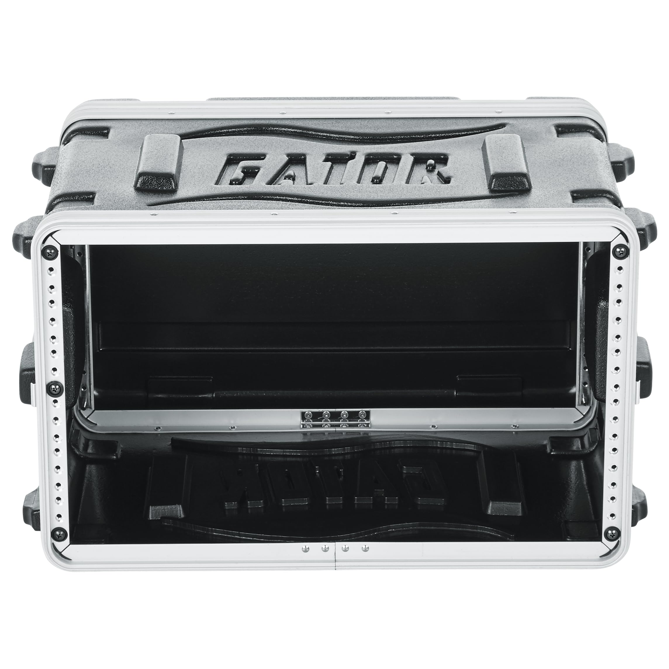 Gator Cases Lightweight Molded 6U Rack Case with Heavy Duty Latches, Shallow 14.25″ Depth (GR-6S)