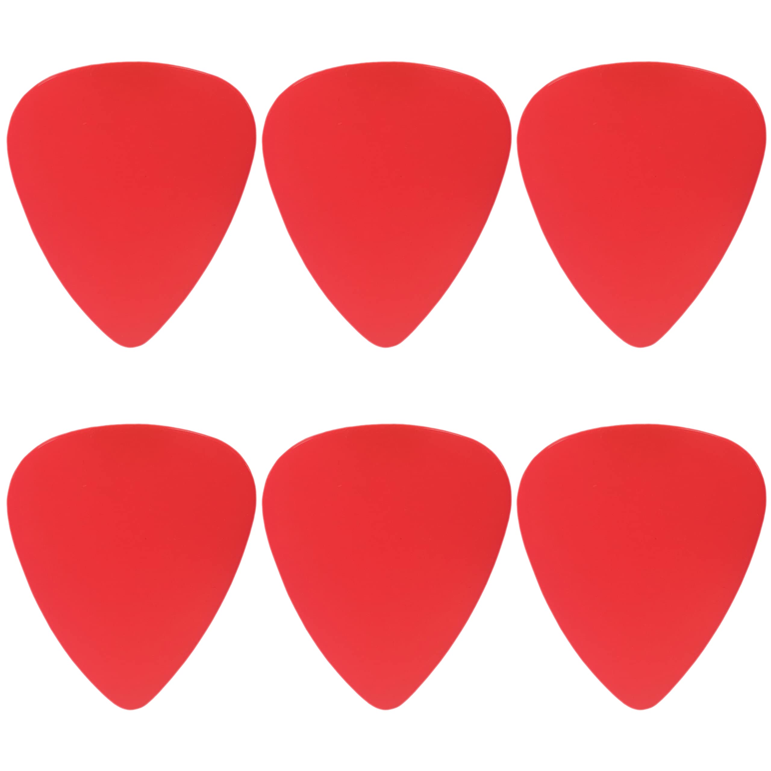 Exotic Plectrums ABS Plastic Red Guitar Or Bass Pick – 351 Shape – 3 Pack