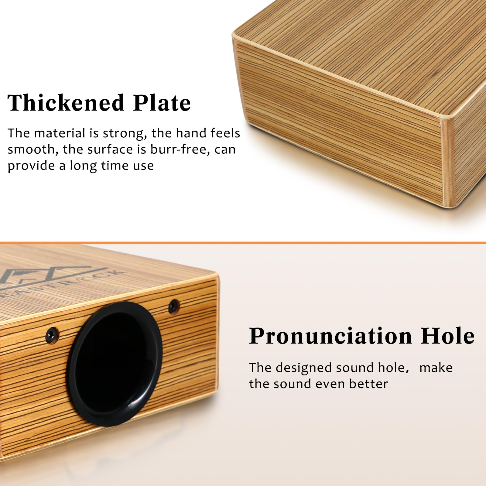 EASTROCK Portable Cajones Beat Box Hand Drum Cajon