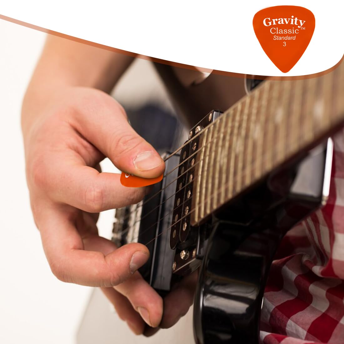 Gravity Picks Classic Guitar Pick – 3.0mm Orange – Polished