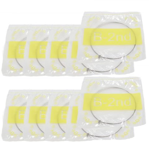 Cheerock 10-Pack B Single Strings Light Tension for Acoustic Guitar