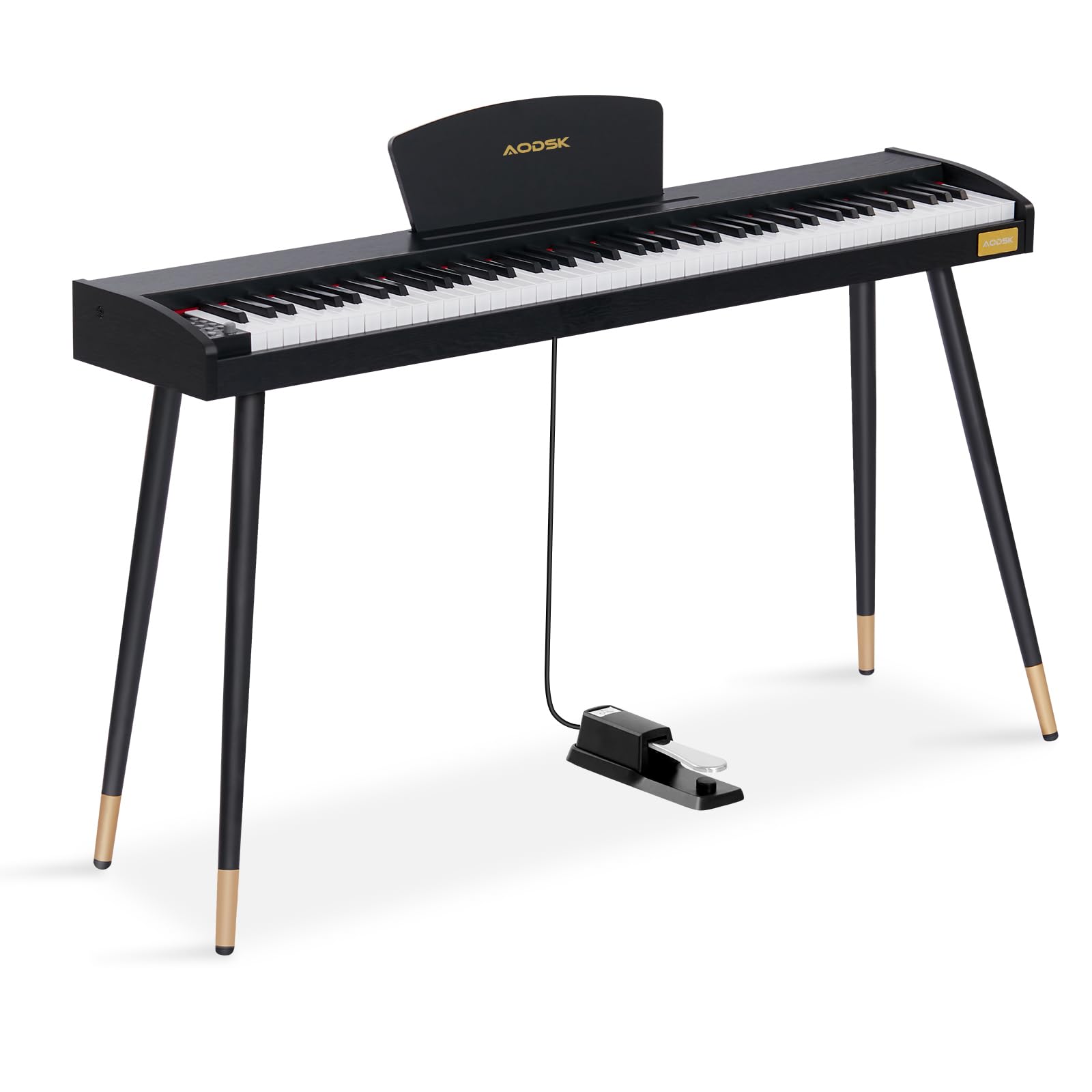 AODSK 88 Keys Digital Piano, Electric Piano Full-size Semi Weighted Keyboard For Beginners, 128 Tones & Rhythms, MIDI/USB Connectivity, Headphone Jack