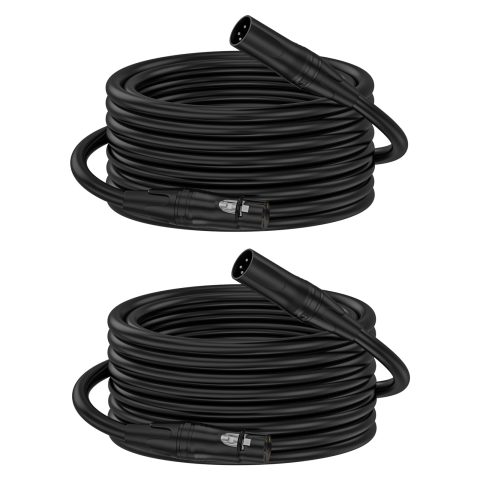 ZTOXLR XLR Cables – 10 ft 2 Pack Gold-Plated 3-pin XLR Speaker & Microphone Balanced Cable