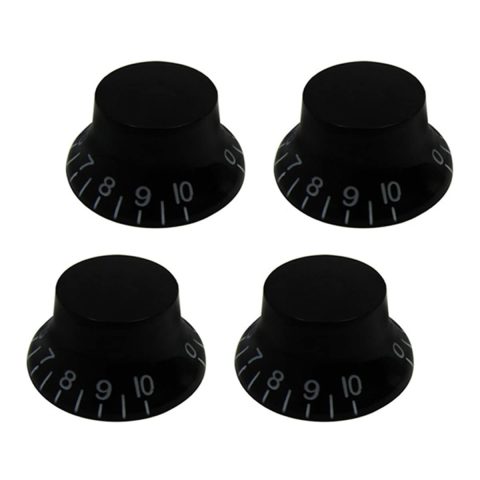 FLEOR 4pcs LP Guitar Top Hat Knobs Black